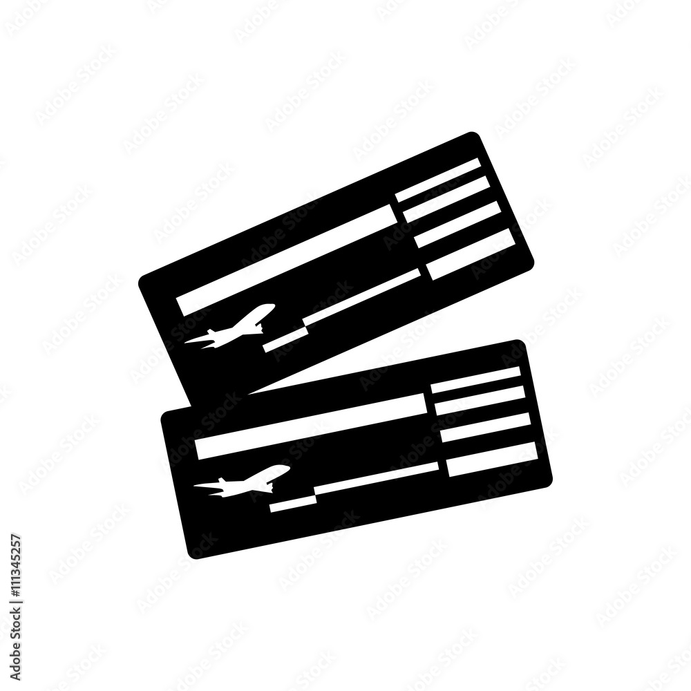 Air ticket icon, simple style Air ticket icon, simple style