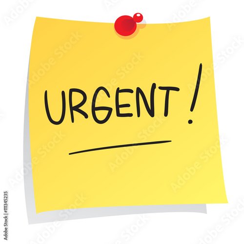 Urgent Message on Sticky Paper