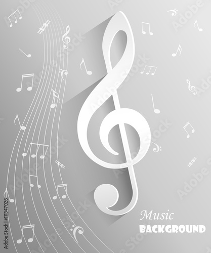 Abstract musical background with notes 