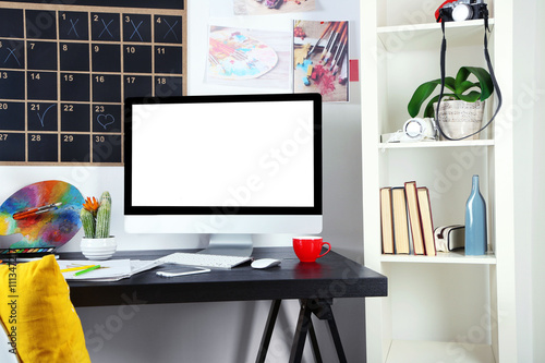Comfortable workplace with ...
