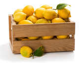 Lemons in a box.