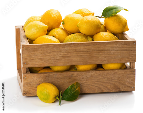 Lemons in a box.