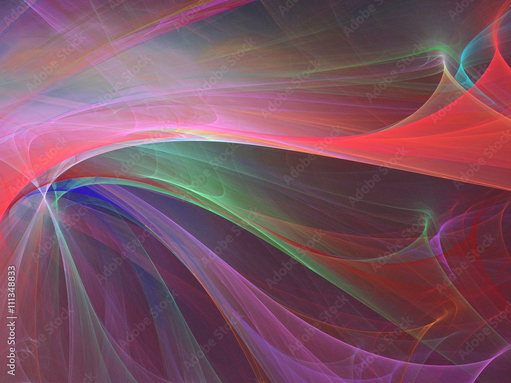 Fototapeta premium Abstract shapes made of fractal textures.