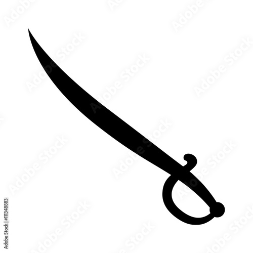 Saber sword or blade flat icon for games and websites