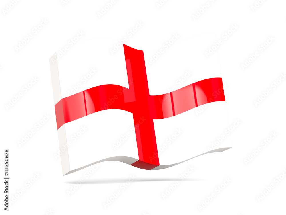 Wave icon with flag of england