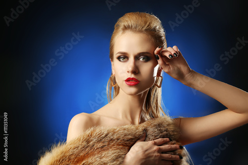 Beautiful young woman with ...