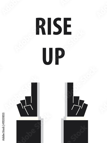 RISE UP typography vector illustration