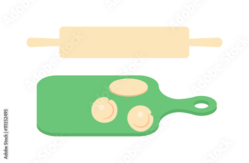 Pelmeni vector illustration.