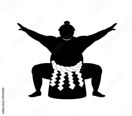 japanese Sumo wrestler .vector art