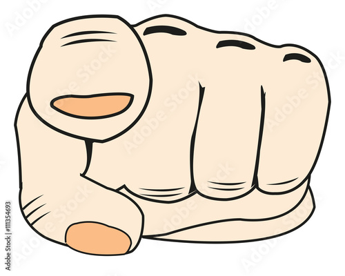 Index finger on hand