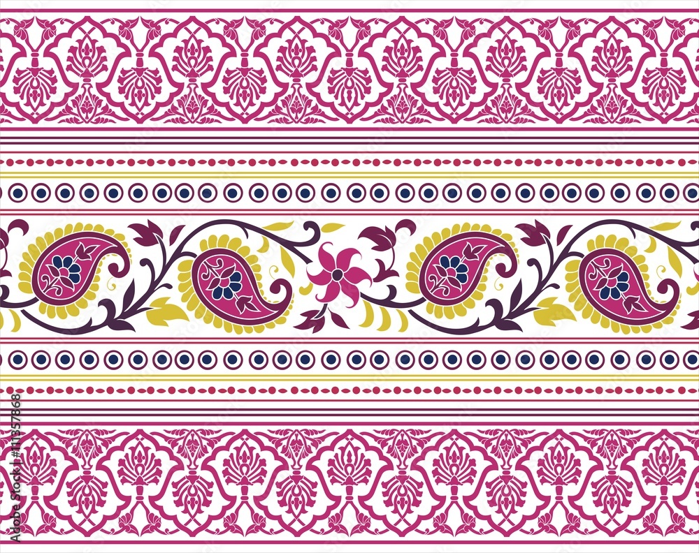wedding card design, paisley floral pattern , India wedding card design, paisley floral pattern , India