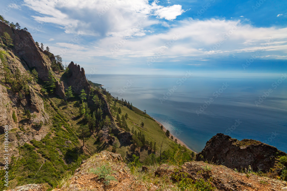 Baikal lake view from a rock