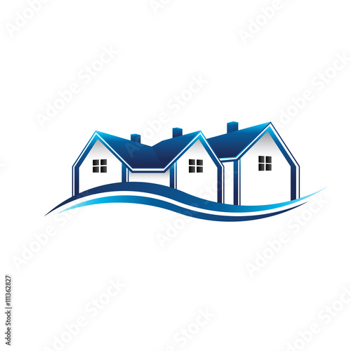 Houses Real Estate Logo. Vector graphic design