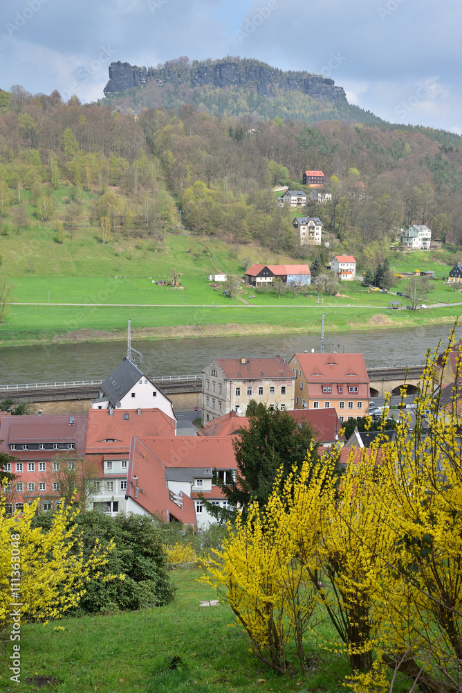 Königstein (Sächsische Schweiz) mit Lilienstein