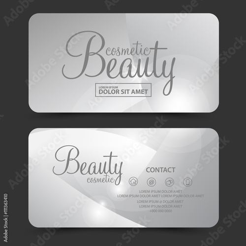 beauty cosmetics card vector