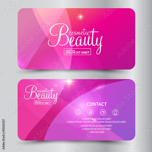 beauty cosmetics card vector