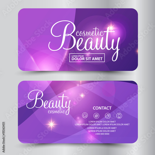 beauty cosmetics card vector