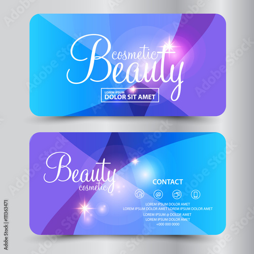 beauty cosmetics card vector