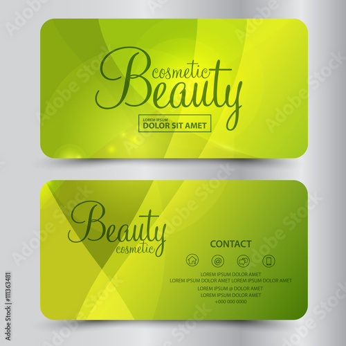 beauty cosmetics card vector