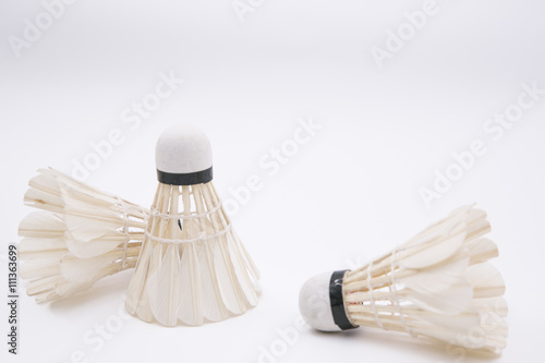 Badminton isolated on white