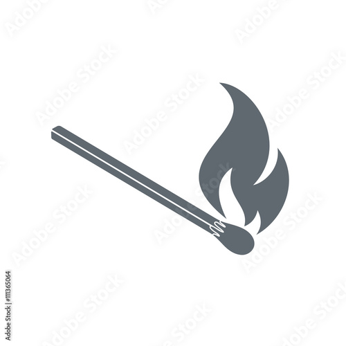 Match fire vector icon