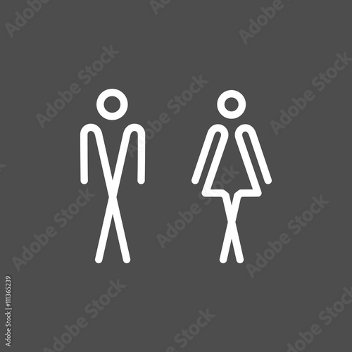 Toilet WC door wall plate.