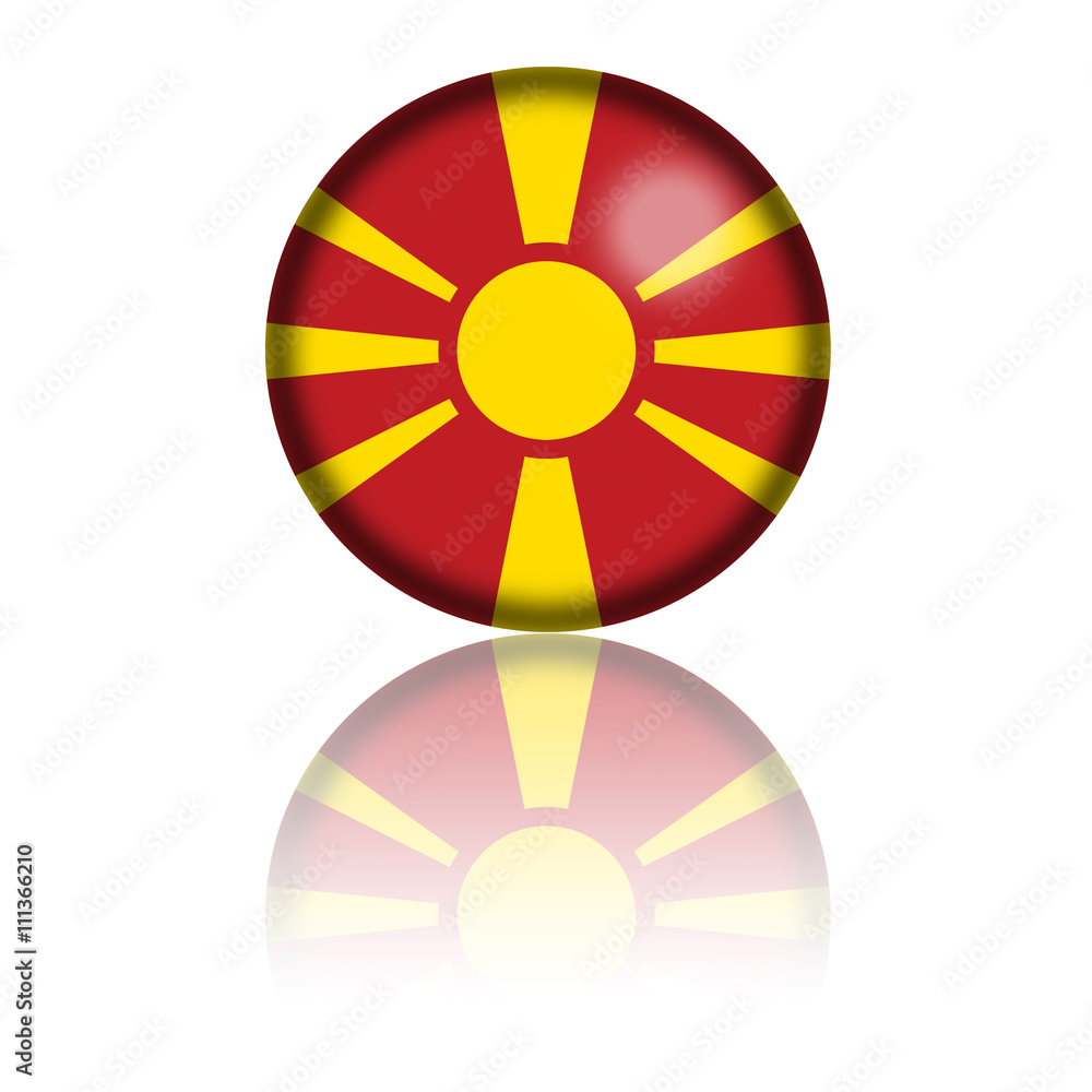 Obraz premium Macedonia Flag Sphere 3D Rendering