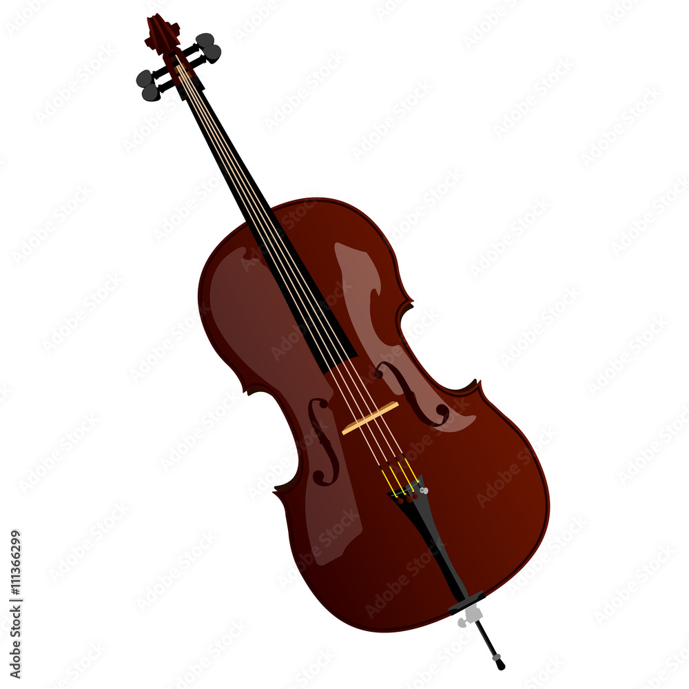 Fototapeta premium vector brown cello