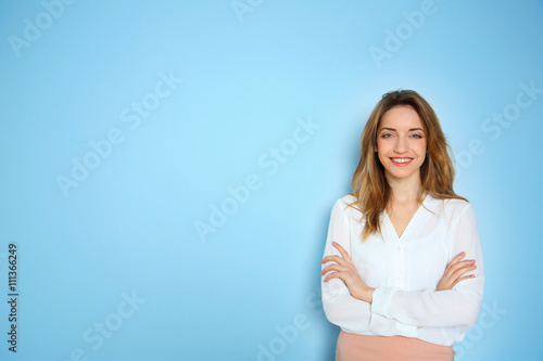 Portrait of young businessw...