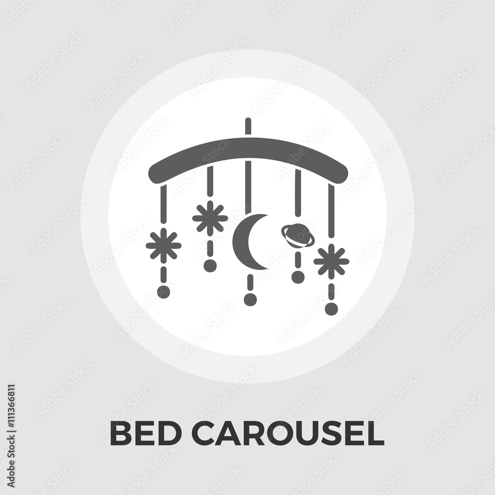 Bed carousel flat icon Bed carousel flat icon