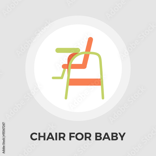 Chair for baby Vector Flat Icon