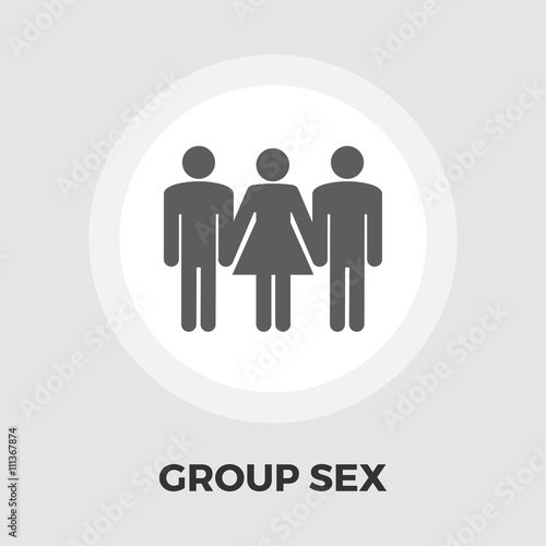 Group sex flat icon