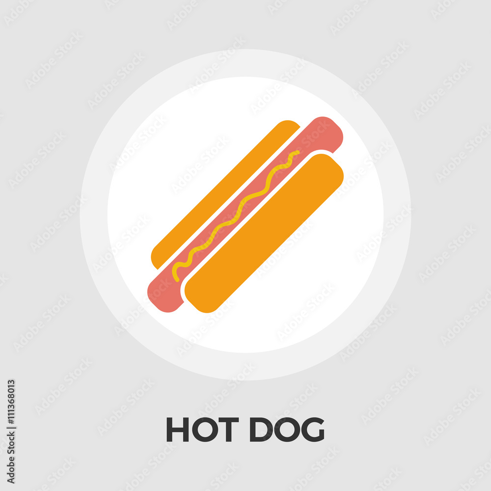 Hot dog vector flat icon