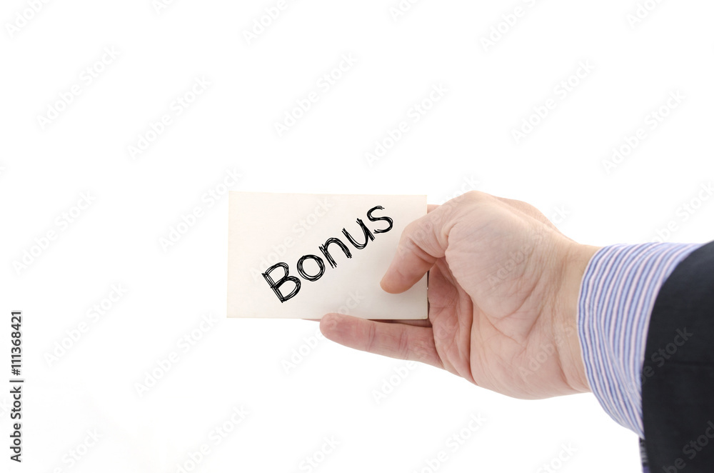 Bonus text concept Bonus text concept