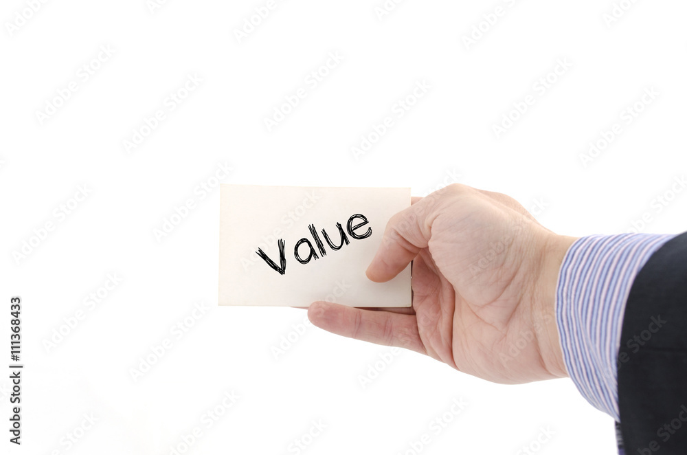 Value text concept Value text concept