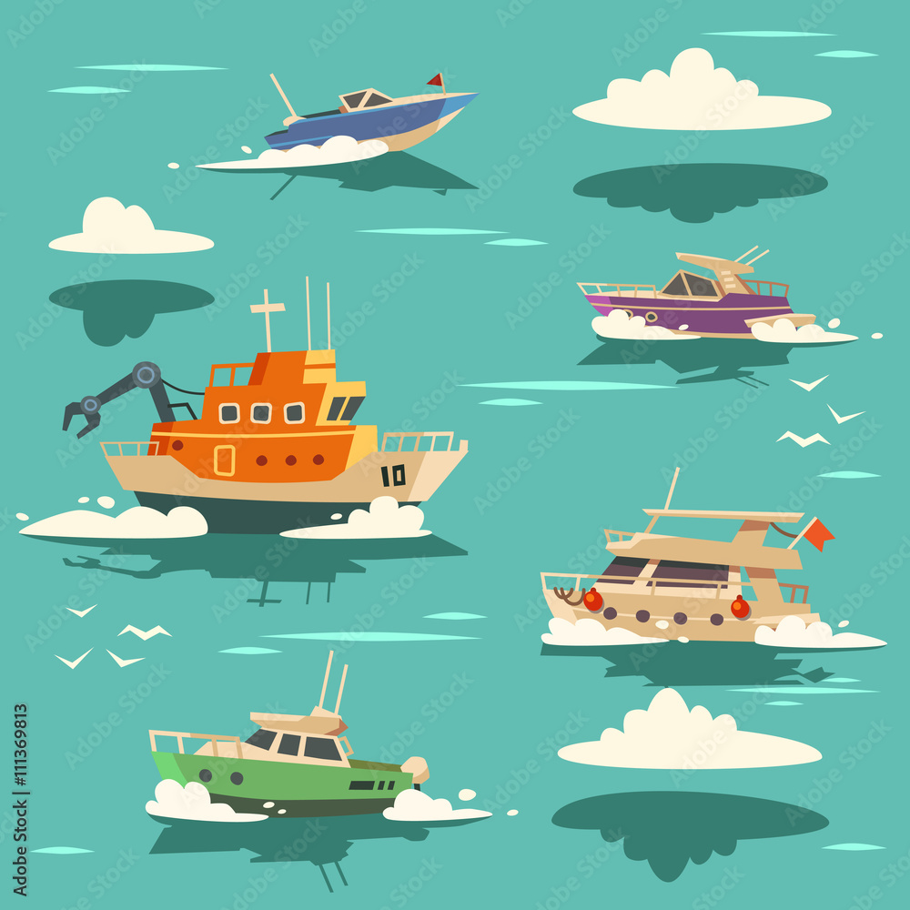 Marine background with ships. Vector illustration. Marine background with ships. Vector illustration.