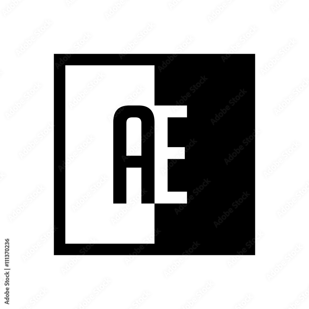 Fototapeta premium initial square half logo