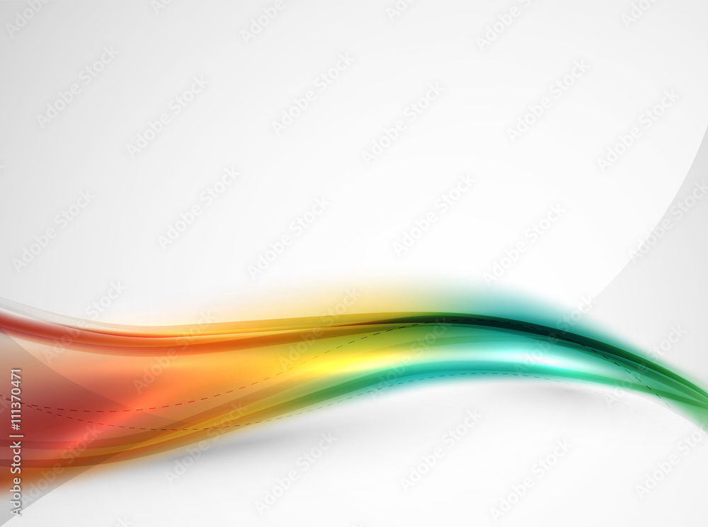 Naklejka premium Tęczowy połysk jedwabiu elegancka fala
