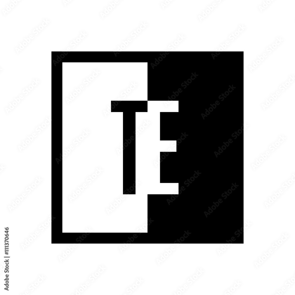 Obraz premium initial square half logo