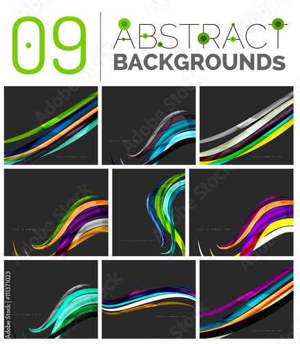 Set of abstract backgrounds