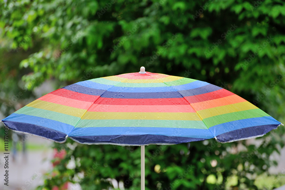 colored umbrella closeup