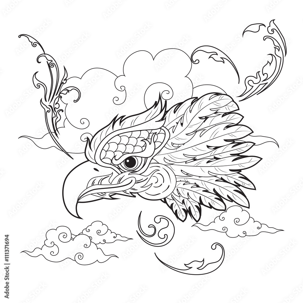eagle Thai art eagle Thai art