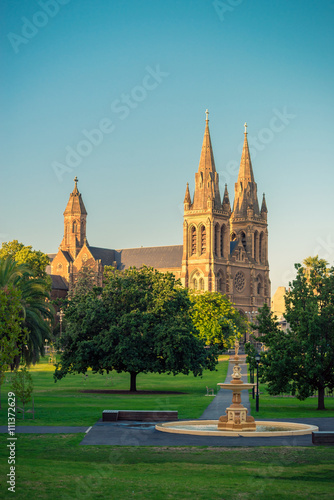 St. Peter's Cathedral of Adelaide at sunset