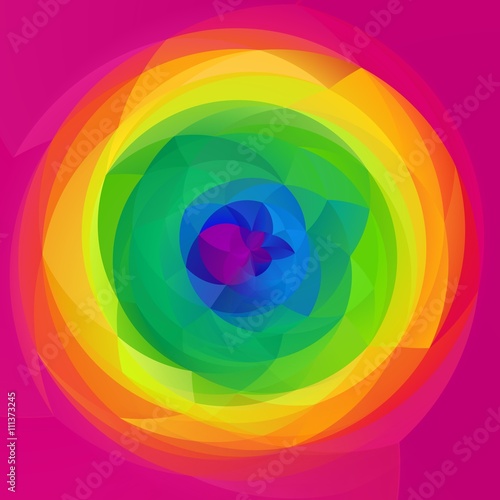 abstract modern artistic rounded floral shapes background - full color spectrum rainbow