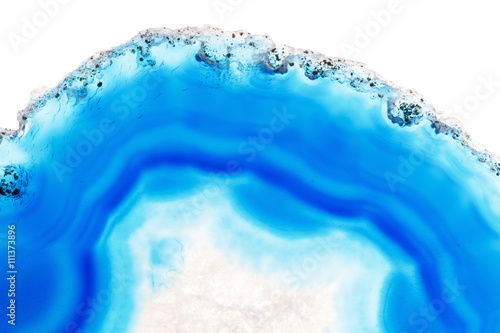 Abstract backgground - blue agate slice mineral