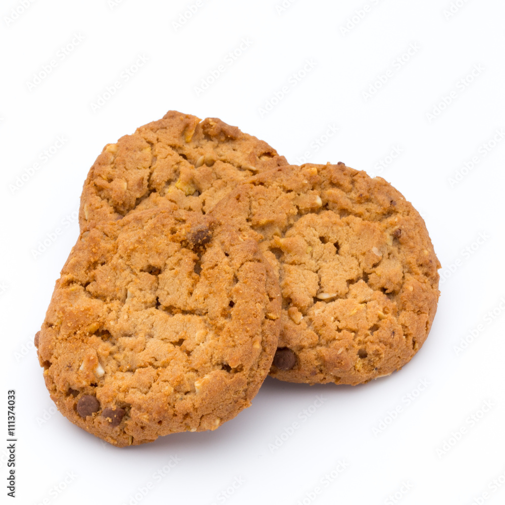 Oatmeal cookies with isolated background. Oatmeal cookies with isolated background.