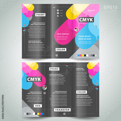  brocure design template cmyk polygraphy