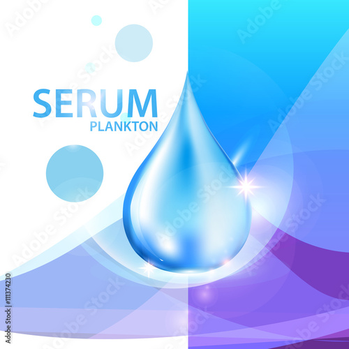 Plankton Serum and Background Concept Skin Care Cosmetic.