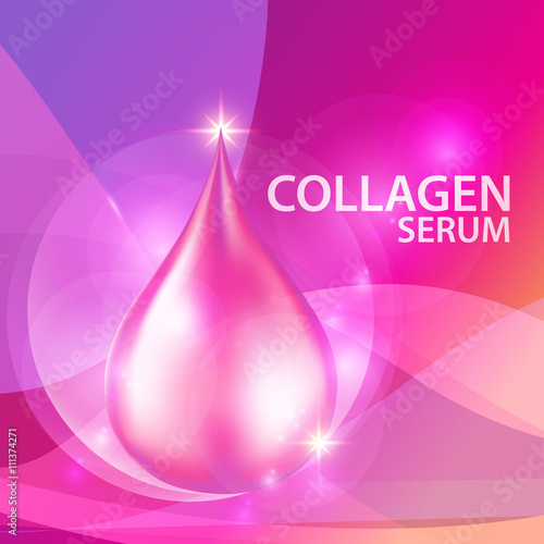 Collagen Serum Background Concept Skin Care Cosmetic