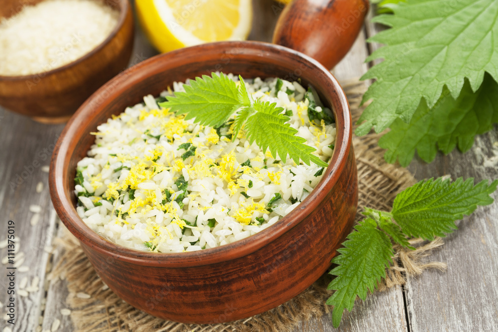 Risotto with nettles Risotto with nettles